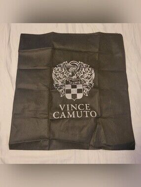 Vince Camuto Black Dust Bag, Logo, Pouch For Handbag Storage, 21" X 22",